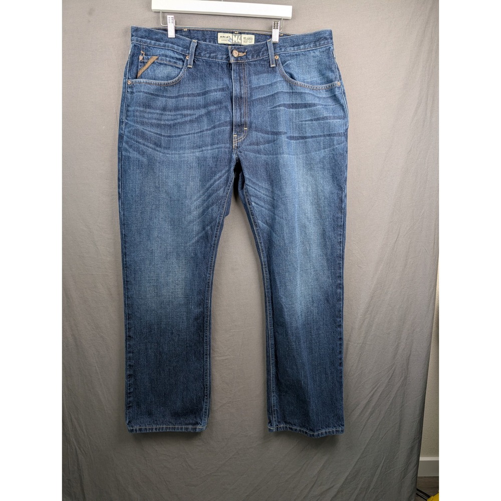 Ariat M4 Mens Relaxed Boot Cut Jeans Medium Wash Denim 40x32